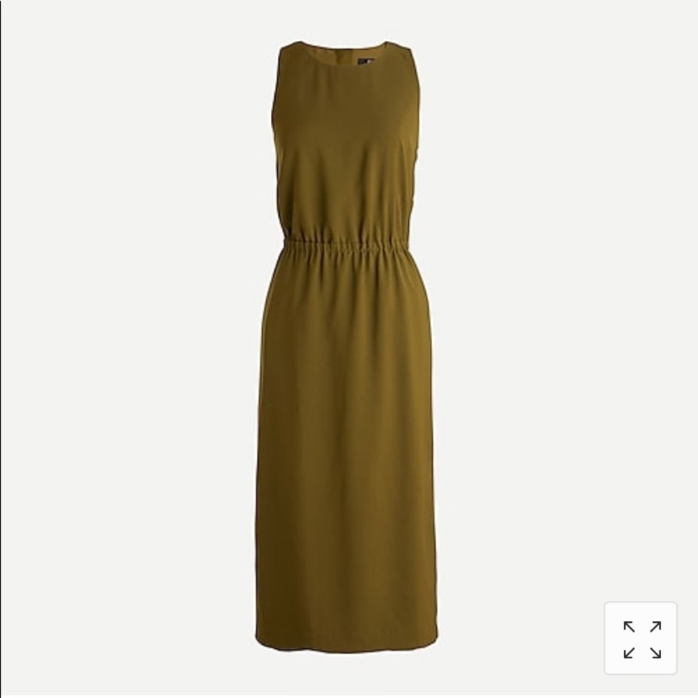 J.Crew Women’s Button-Back Midi Dress Olive Green